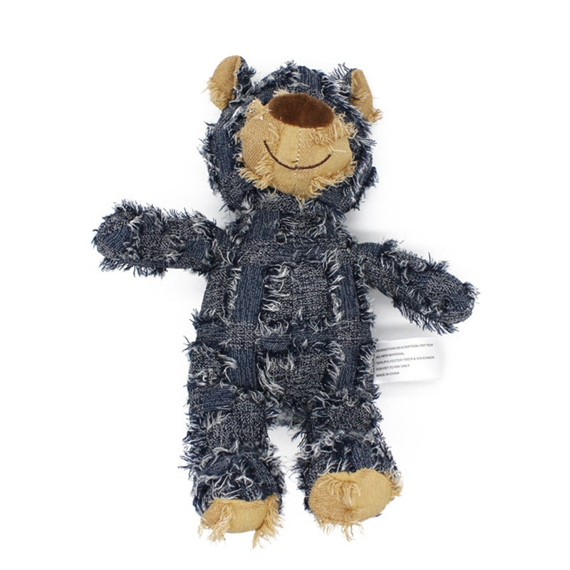 Bear-Shaped Plush Squeak Toy