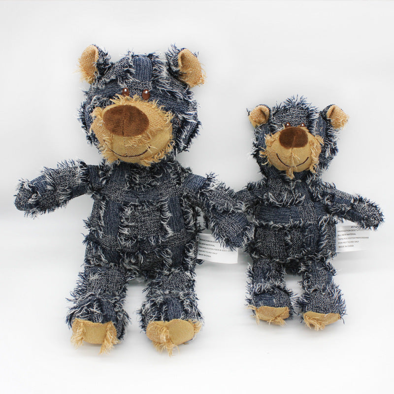 Bear-Shaped Plush Squeak Toy