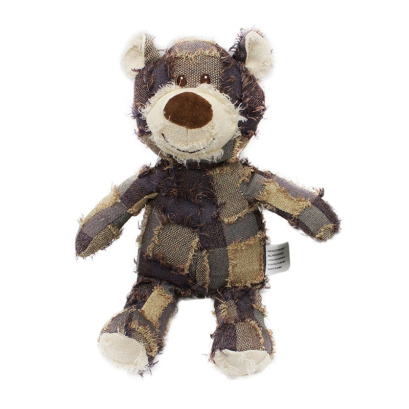 Bear-Shaped Plush Squeak Toy