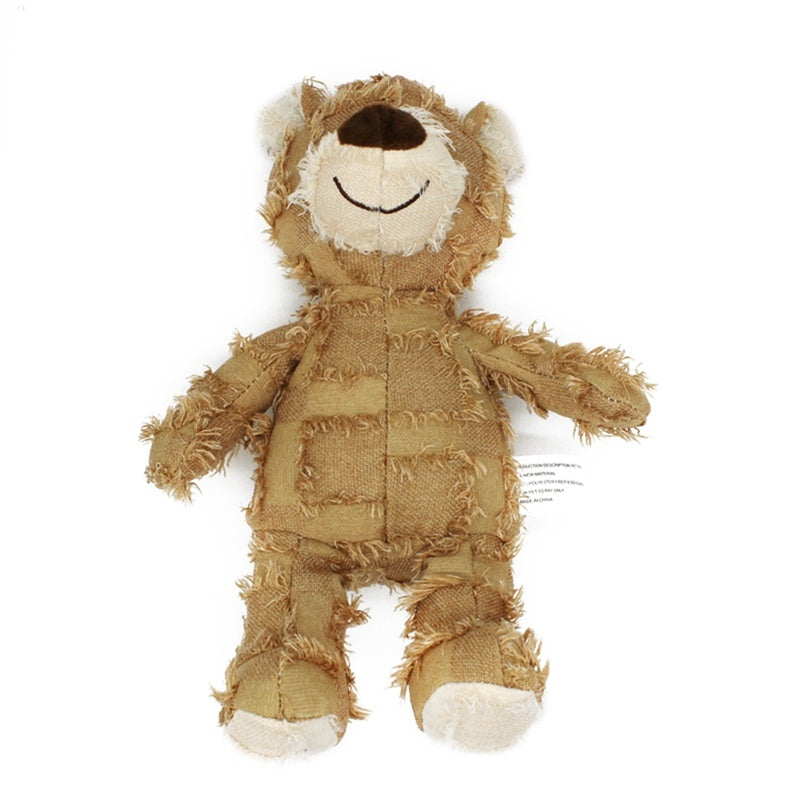 Bear-Shaped Plush Squeak Toy