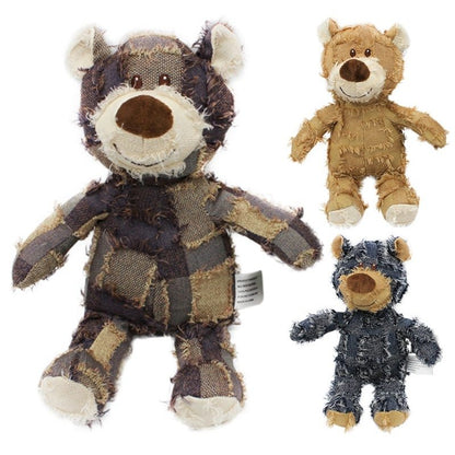 Bear-Shaped Plush Squeak Toy