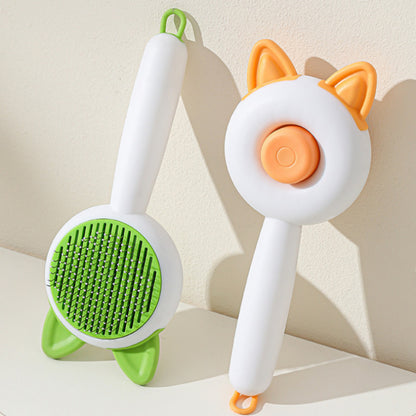 Self-Cleaning and Dematting Pet Brush