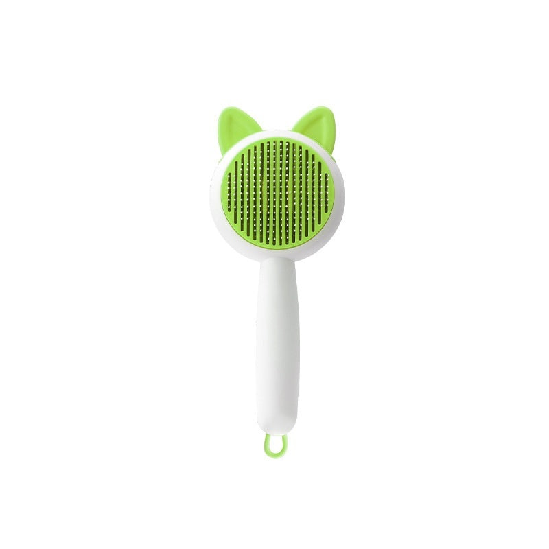 Self-Cleaning and Dematting Pet Brush