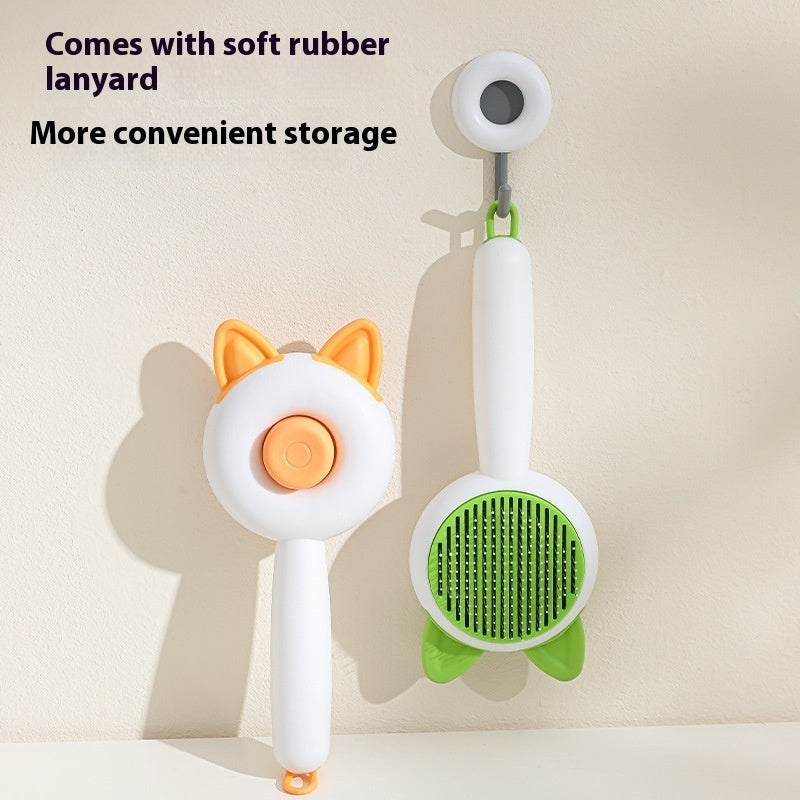 Self-Cleaning and Dematting Pet Brush