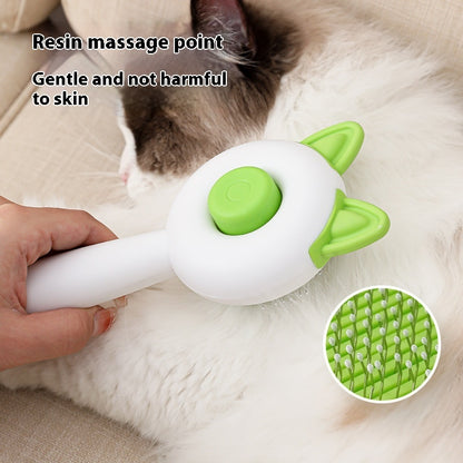 Self-Cleaning and Dematting Pet Brush